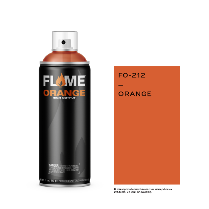 Spray Flame Orange 400ml, Orange